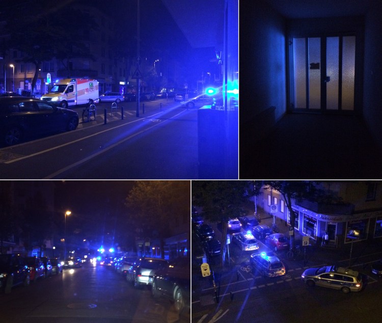 Blaulicht-Armada vor der Haustür